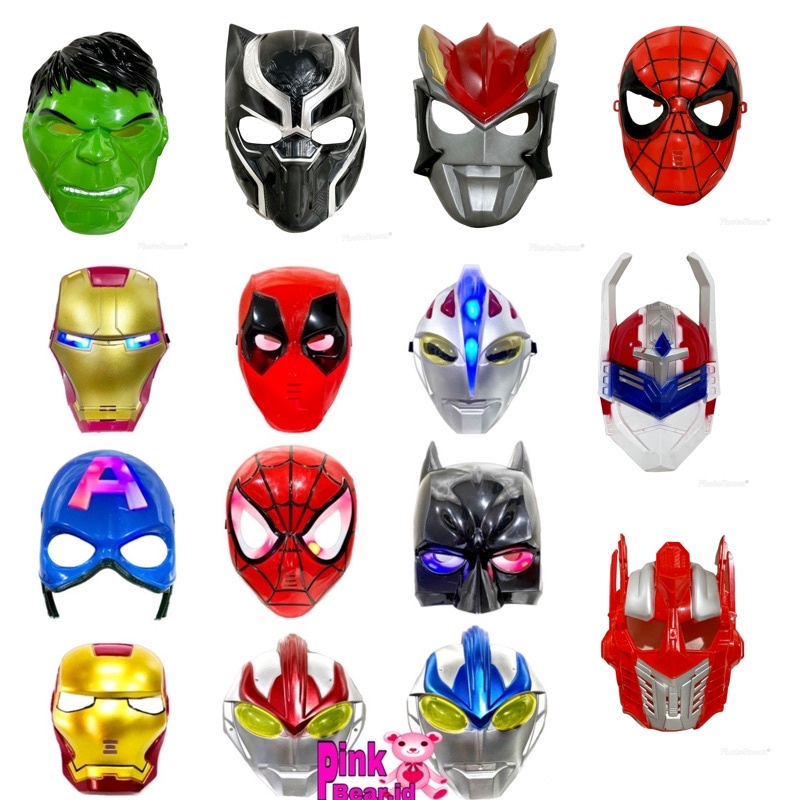 TRANSFORMERS Spiderman Masks / Ironman Masks / BLackpanther Masks ...