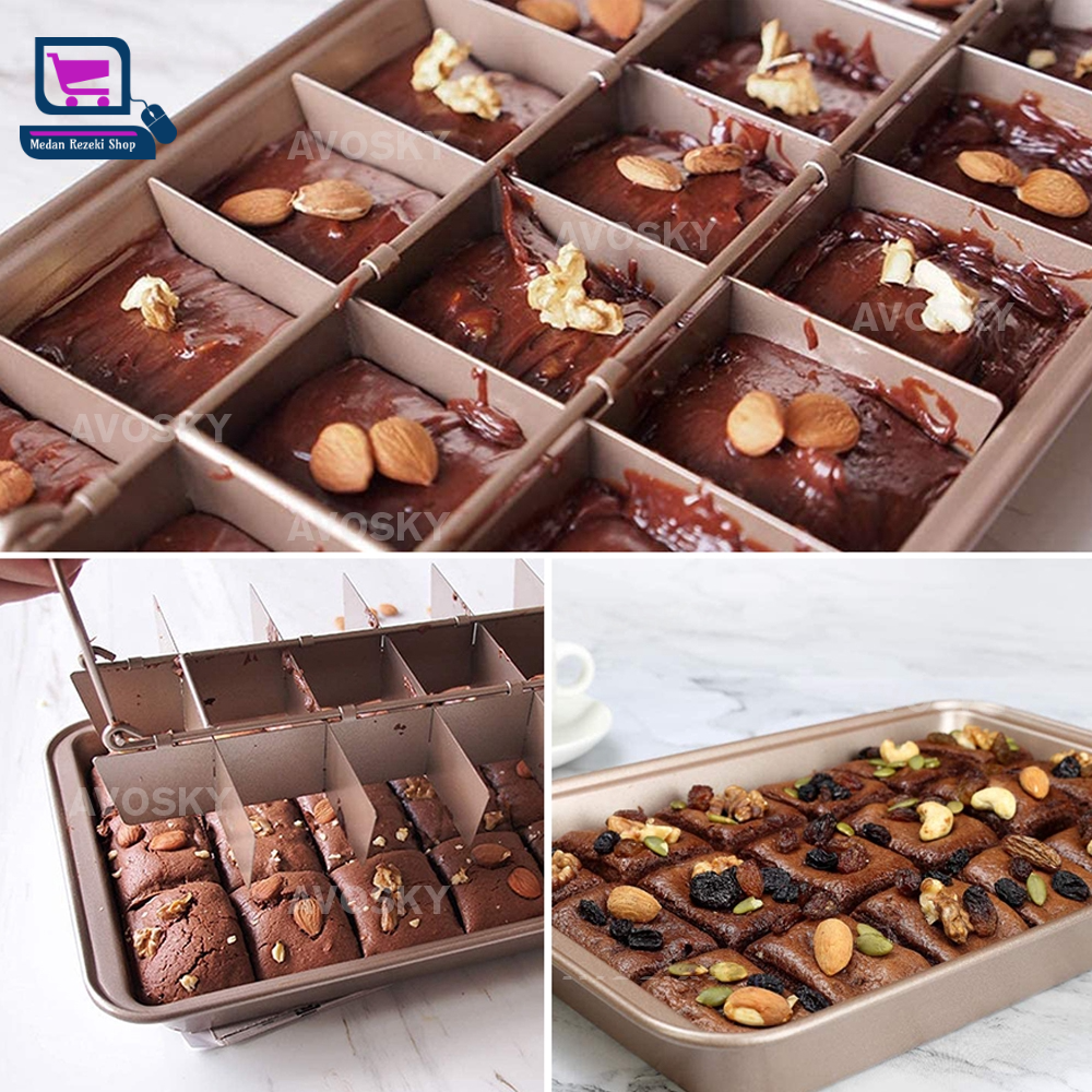 Brownie Pan Non Stick Brownie Pans with Dividers, High Carbon