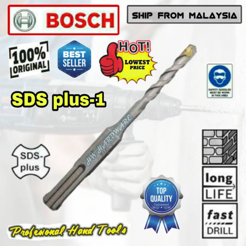 Original Bosch Sds Hammer Drill Bit Konkrit Simen Mata Tebuk Gerudi