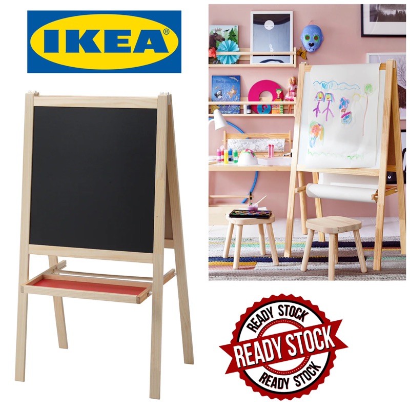 ready-stock-ikea-mala-easel-whiteboard-kanak-kanak-2-in-1