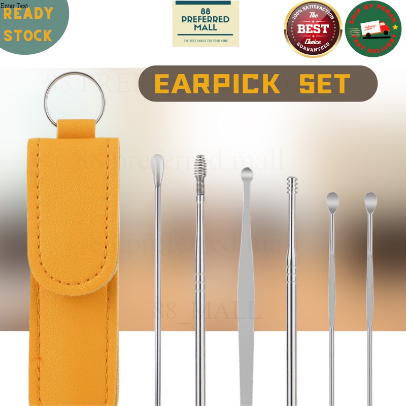Earpick Set Kuret Fantastic Ear Picker Japanese Spiral Wet Buckle