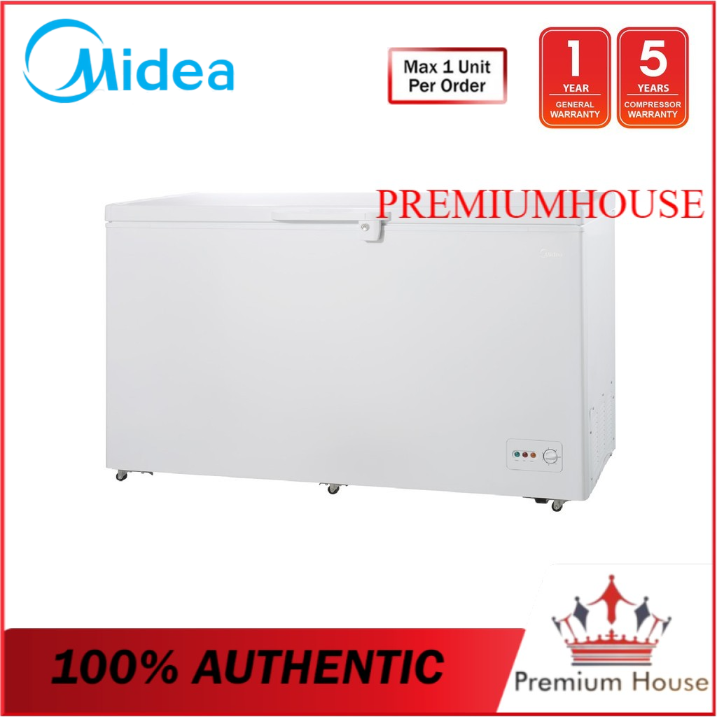 [READY STOCK] Midea 300L Chest Freezer WD300W (White Inner) Shopee