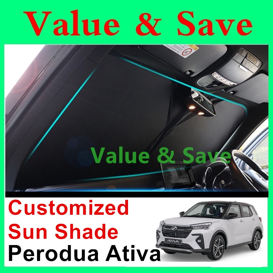 Car Front Windshield Sunshade Perodua Ativa Custom Fit Window ...