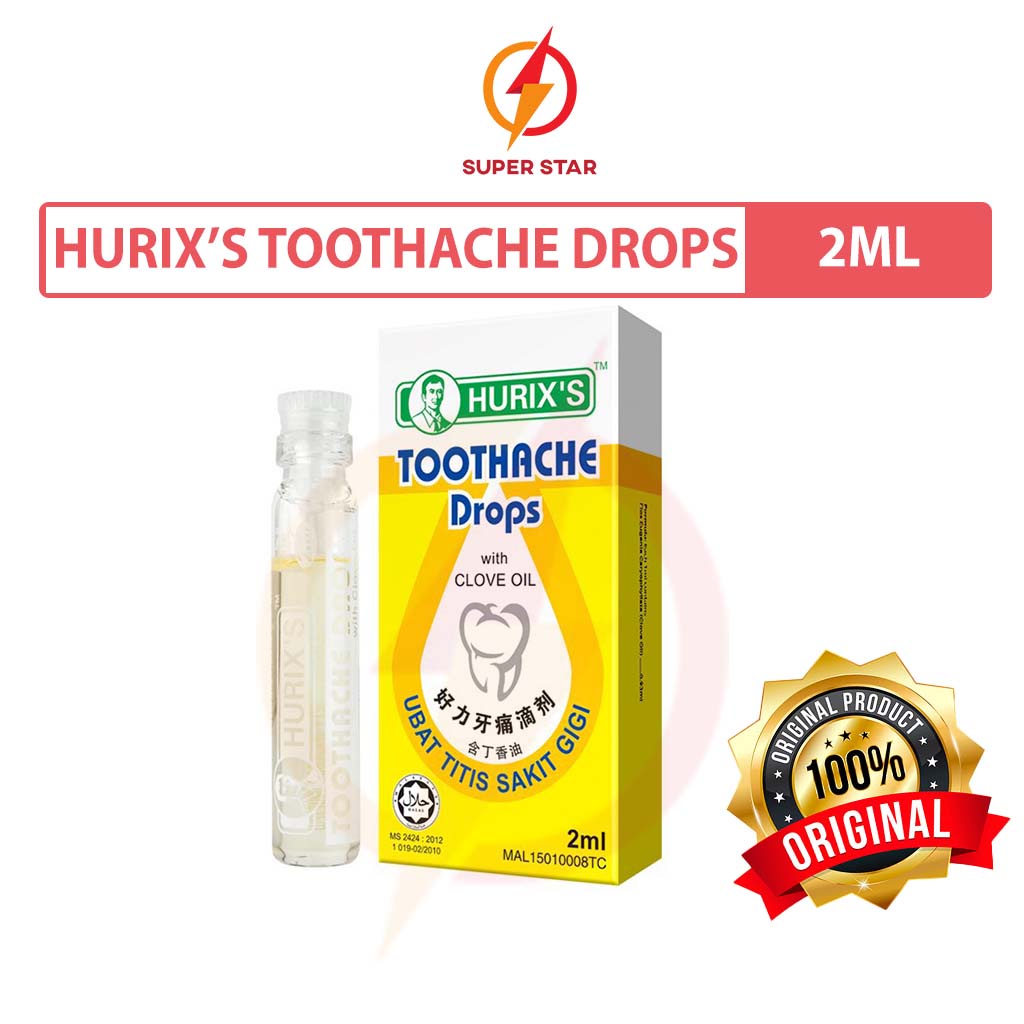 Hurixs Toothache Drop With Clove Oil 2ml Shopee Malaysia