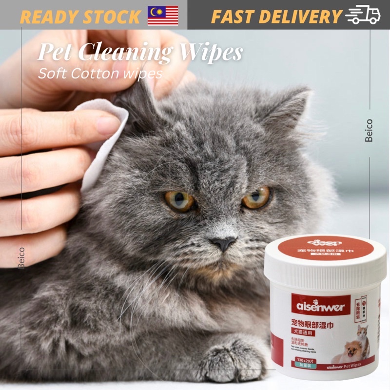 Pet Ears Eyes Wipes Pet Wipes for Dogs Cats to Stop Itching and