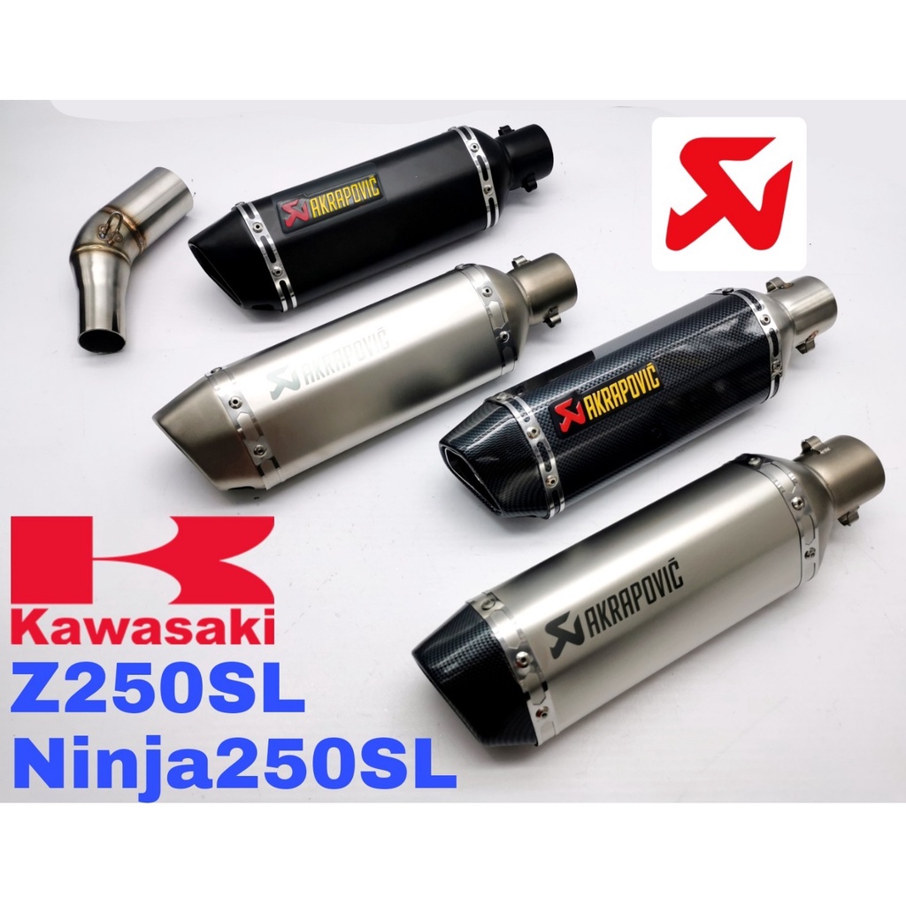 Akrapovic Exhaust Kawasaki NINJA250SL Z250SL Slip On Piping Muffler