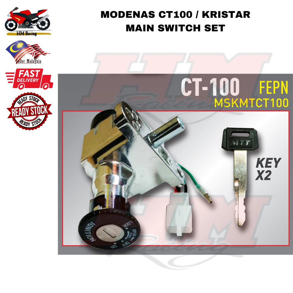 Modenas Ct Ct Kristar Main Switch Set Suis Kunci Complete Shopee Malaysia