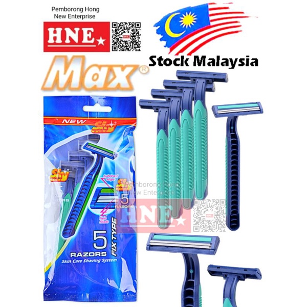 PISAU CUKUR LELAKI maxtop 5pcs razor twin blade shaving | Shopee Malaysia