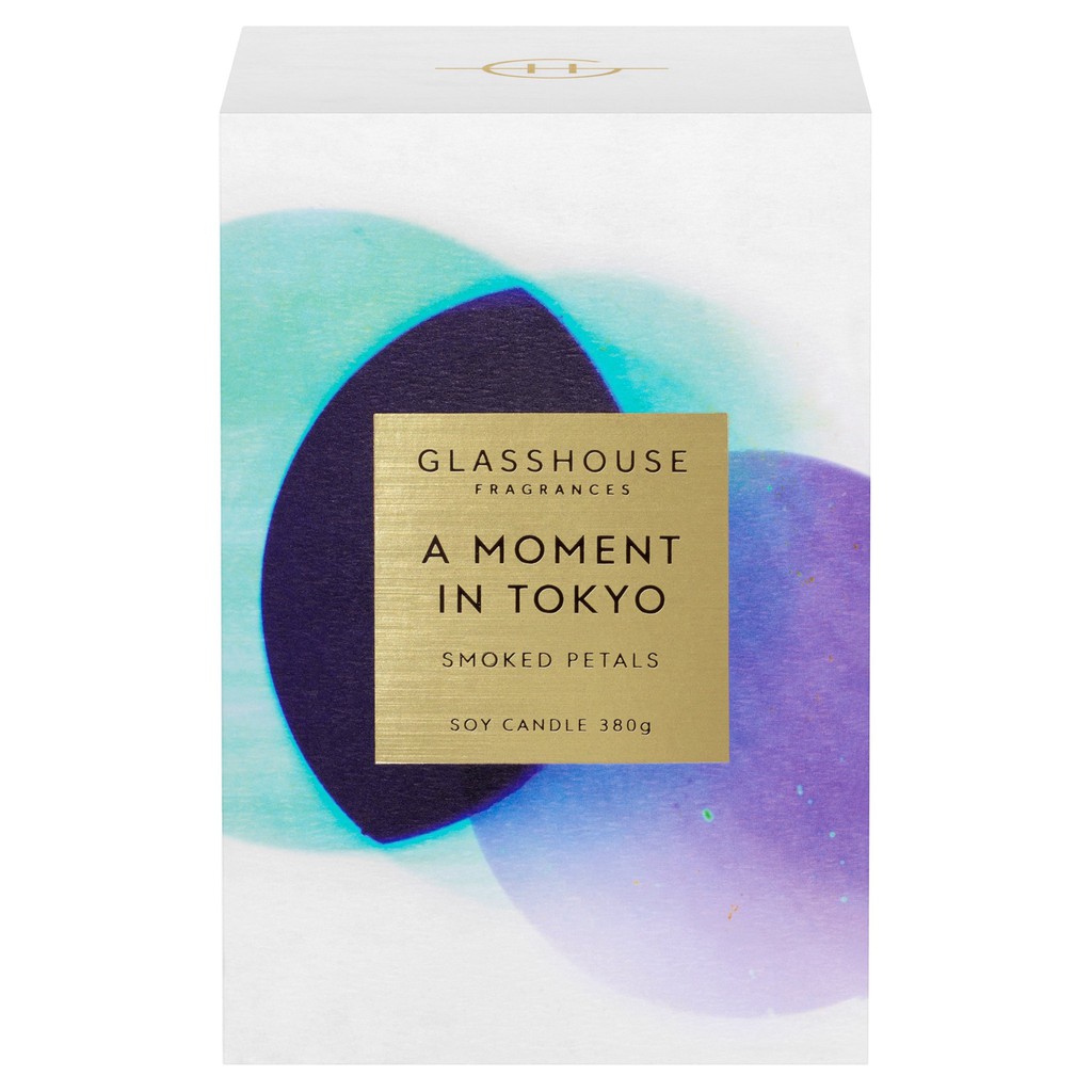 Glasshouse Large Triple Scented Candle 380g A MOMENT IN TOKYO (LIMITED EDITION) (Smoked Petals