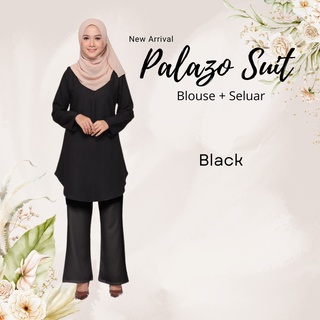 SUIT MUSLIMAH SUIT WARDA Muslimah Suit Blouse Dan Seluar Palazu  Hotselling[READY STOCk)