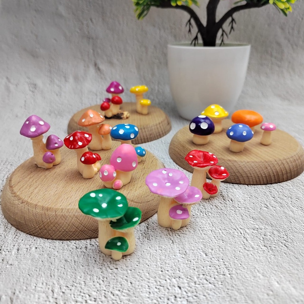 Miniature Mushroom / Craft Garden / DIY Mini Decor Figurine / Fairy ...