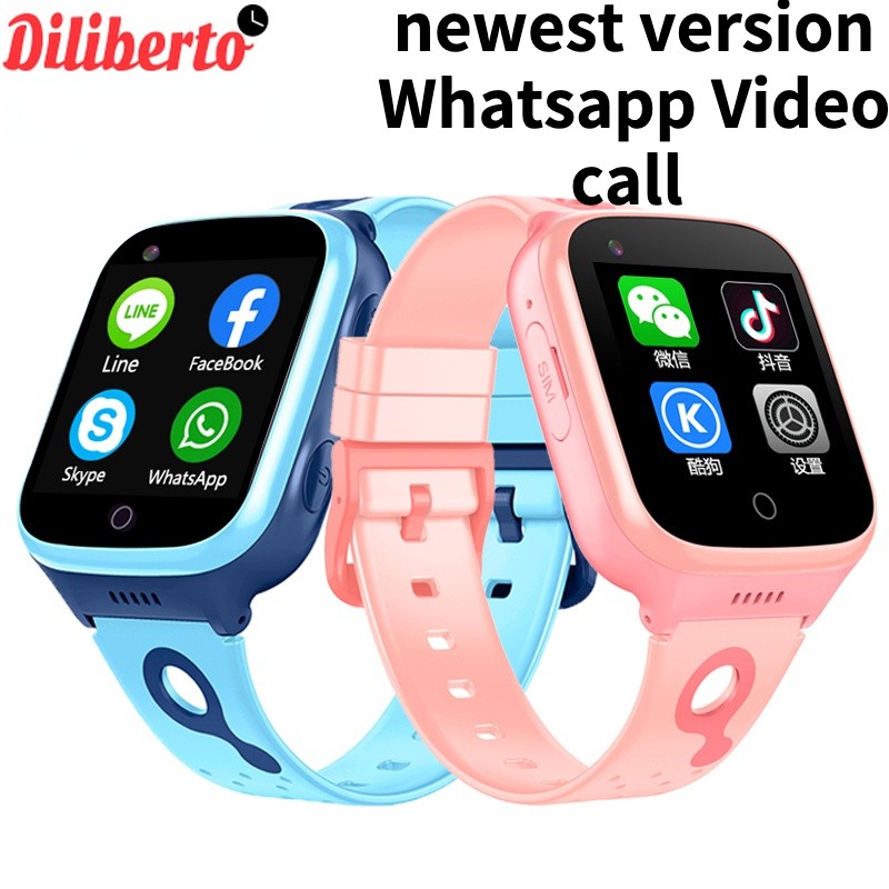 WhatsApp Video Call ) A69/A67/A66 4G Kids Smart Watch GPS Tracker Video  Call Remote Monitor SOS LBS WIFI Location for Children