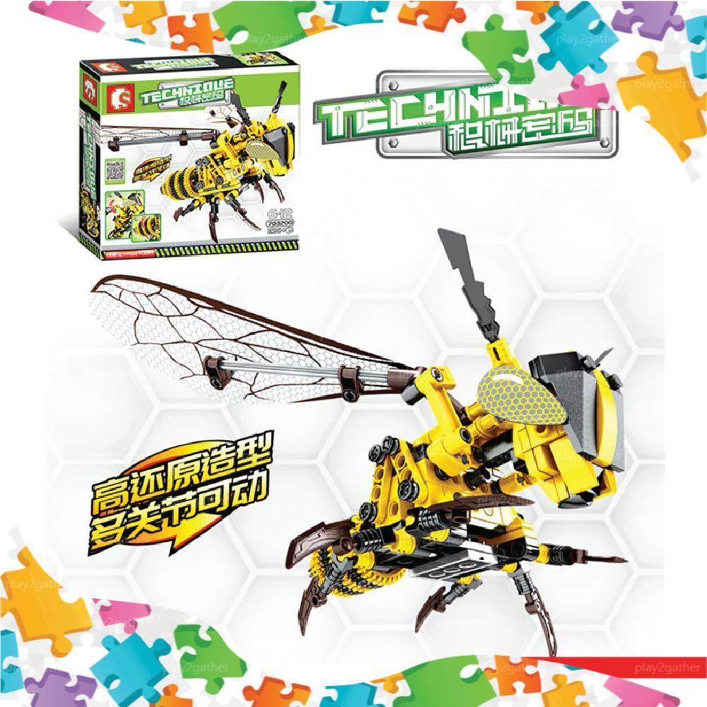 Sembo 703200 Technique Honey Bee Realistic Mechanical Insect Blocks ...
