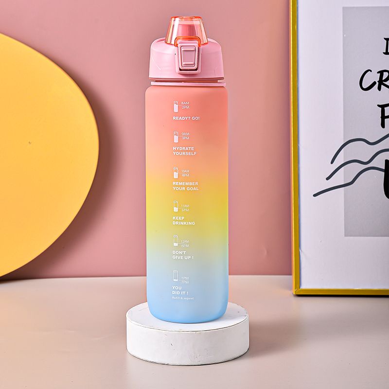 1000ml Large Capacity Sport Water Bottle With Straw Cute Water Bottle