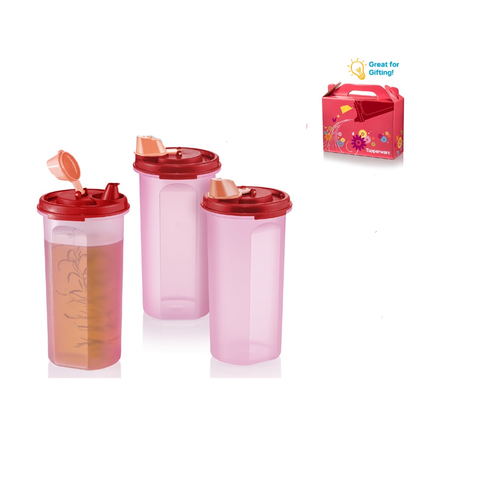 Tupperware Large Stor N Pour 650ml with gift box / Mini Stor N Pour ...