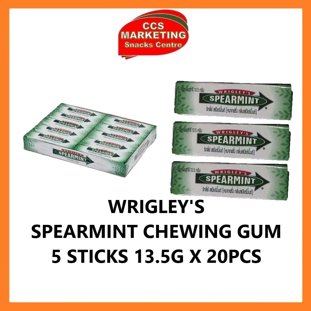 CCS Wrigley's Spearmint Chewing Gum 5 Sticks ( 13.5g X 20pcs ...