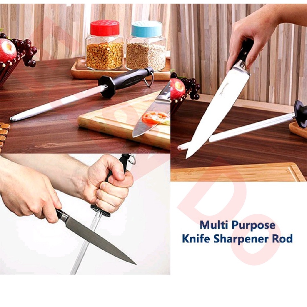 Ceramic Carbon Steel Sharpening Rod / Knife Sharpener Rod Kitchen ...