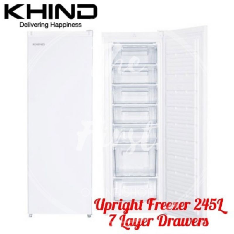 Khind Upright Freezer UF225 245L UF163 182L Shopee Malaysia