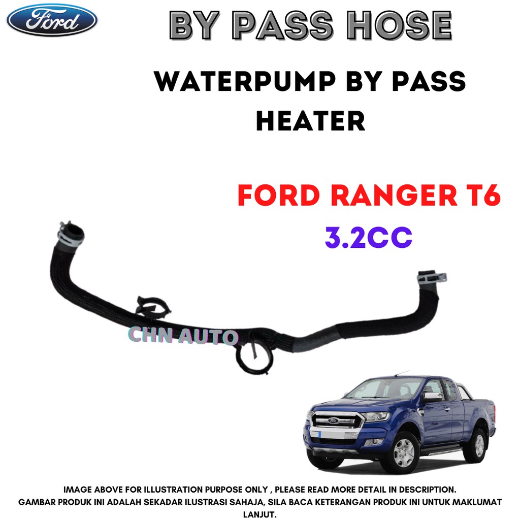 Ford Ranger T6 3 2cc Water Pump Coolant By Pass Heater Hose Shopee Malaysia