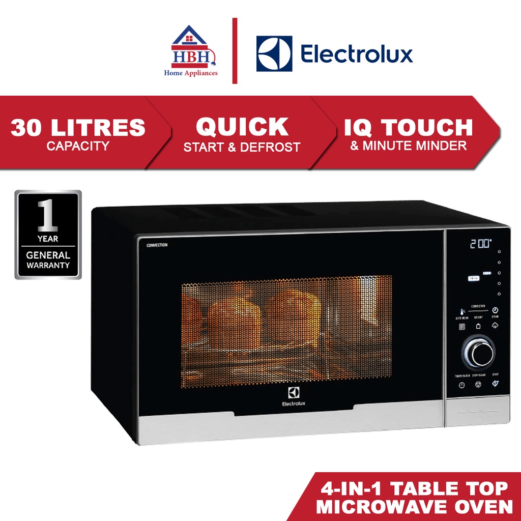 Electrolux EMS3087X 30L 2200W Warm Fry Convection Grill 4In1
