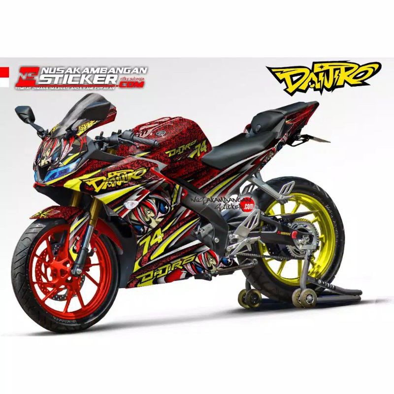 MERAH Yamaha R15 V3 Motorcycle Sticker Decal Full Body Red Dajiro ...
