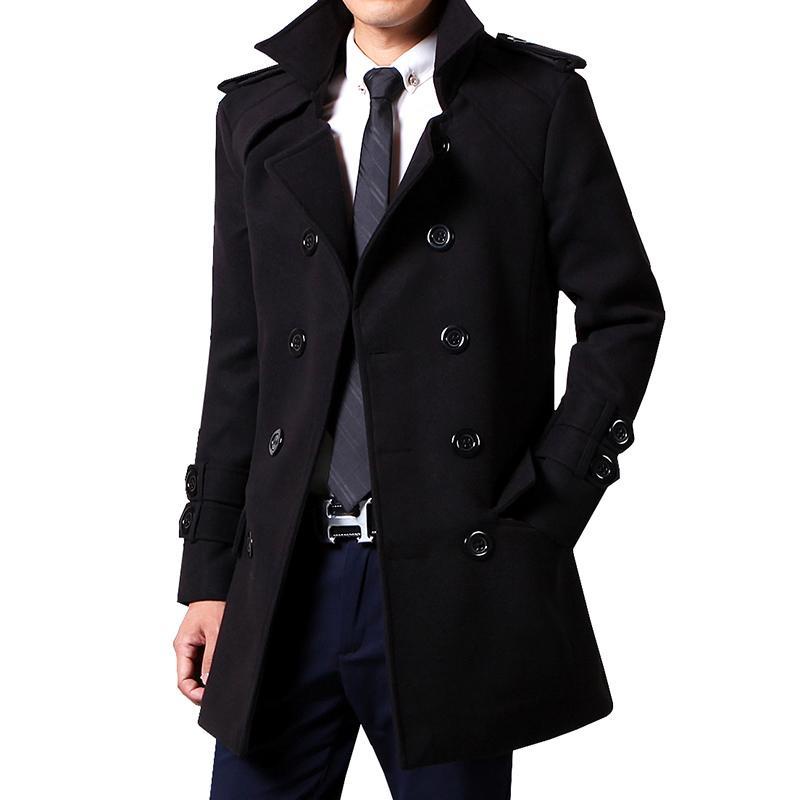 2022 autumn and winter new men s trench coat slim Korean style trendy ...