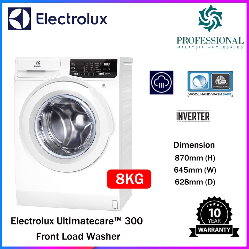 Electrolux 8kg Front Load Washer EWF8024D3WB, 44 OFF