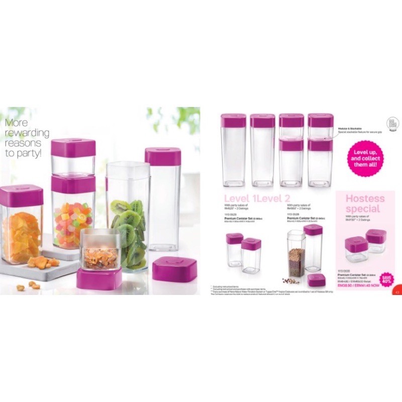 Tupperware Premium Canister (SET) | Shopee Malaysia