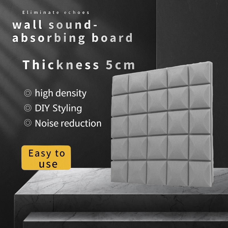 6/12pcs 50x50x5cm Acoustic Foam Panel 7 Colors for Studio KTV Noise ...