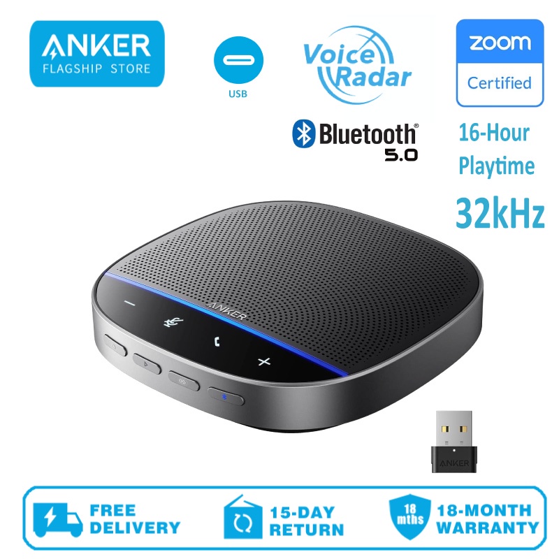 Anker A3305 PowerConf S500 Speakerphone with Zoom Certification ...