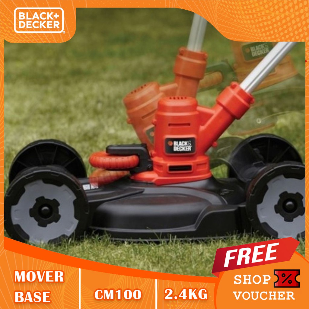 BLACK & DECKER STC1820EPCF 18V Cordless Grass Trimmer & Edge + CM100 Mower  Attachment Mesin Rumput (STC1820)