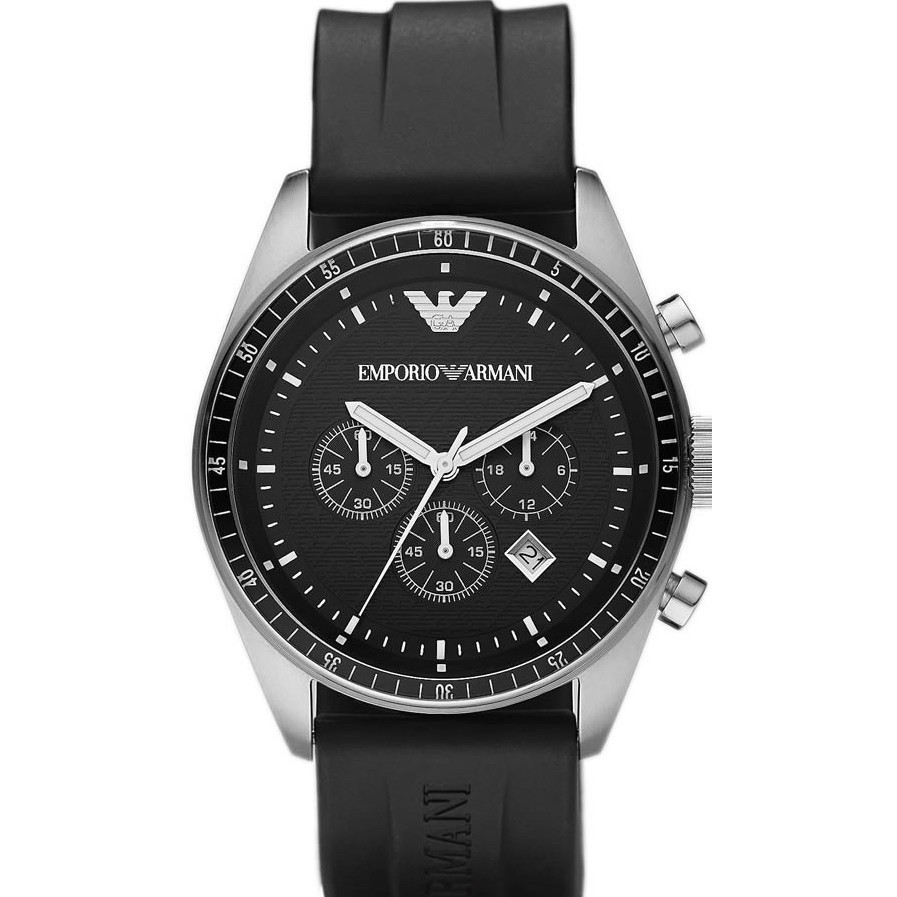 Emporio Armani Men s Sportivo Black Dial Chronograph Watch AR0527