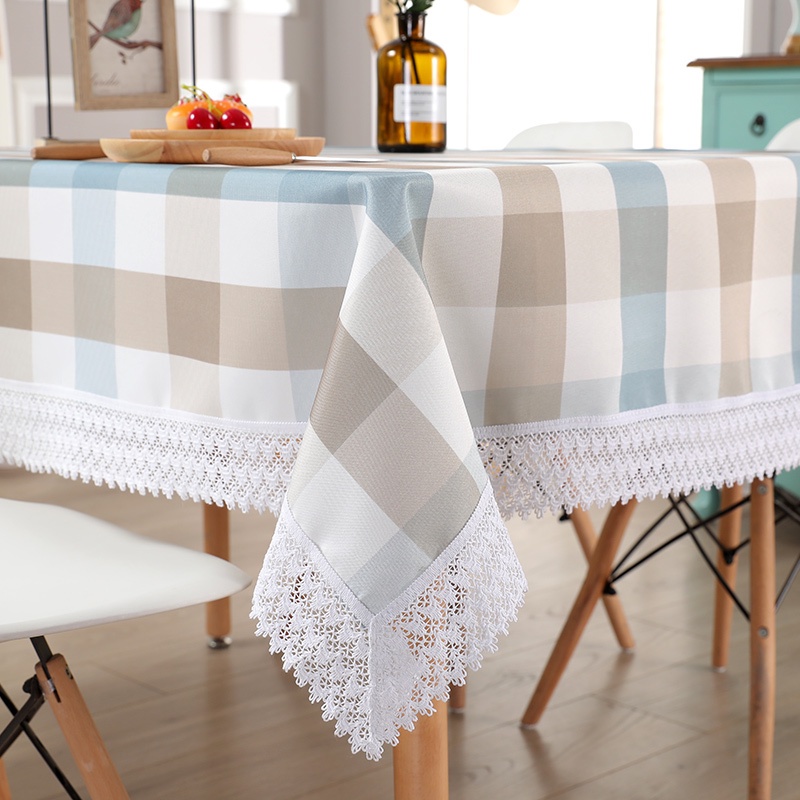 Cotton Mix Linen Table Cloth Waterproof Heat Resistance Rectangular ...
