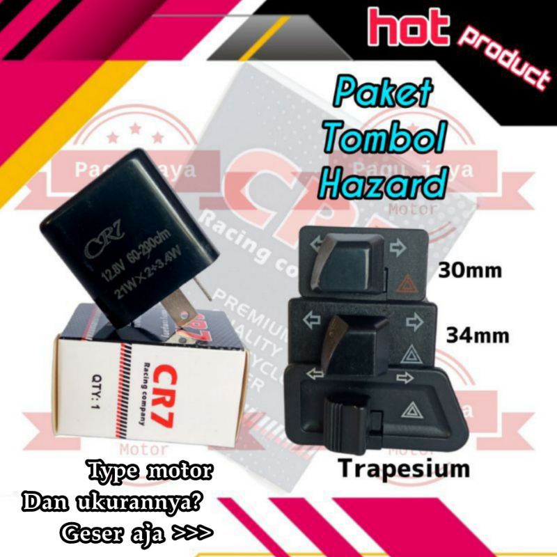 Universal Motorcycle Hazard Button Switch (All Types Of Motorcycle ...