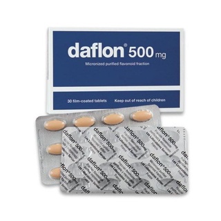 Daflon 1000 mg, Purified Flavonoid Fraction, Venous Circulation &  Hemorrhoidal Crisis, 18 Tablets Daflon