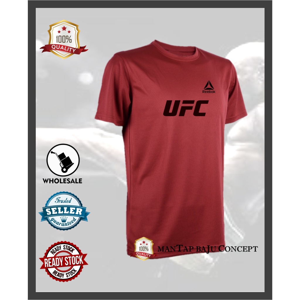 ufc jersey quick dry T shirt Ultimate Fighting Championship Boxing GYM TShirts UFC Reebok MMA martial art sport Shopee Malaysia