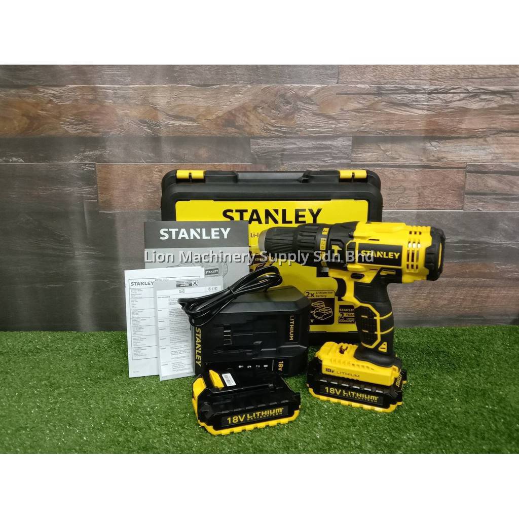 STANLEY SCH20C2K B1 CORDLESS HAMMER DRILL DRIVER 18V 13MM COME WITH 2PCS 1.3AH BATTERIES 2 YEARS LIMITED WARRANTY Shopee Malaysia