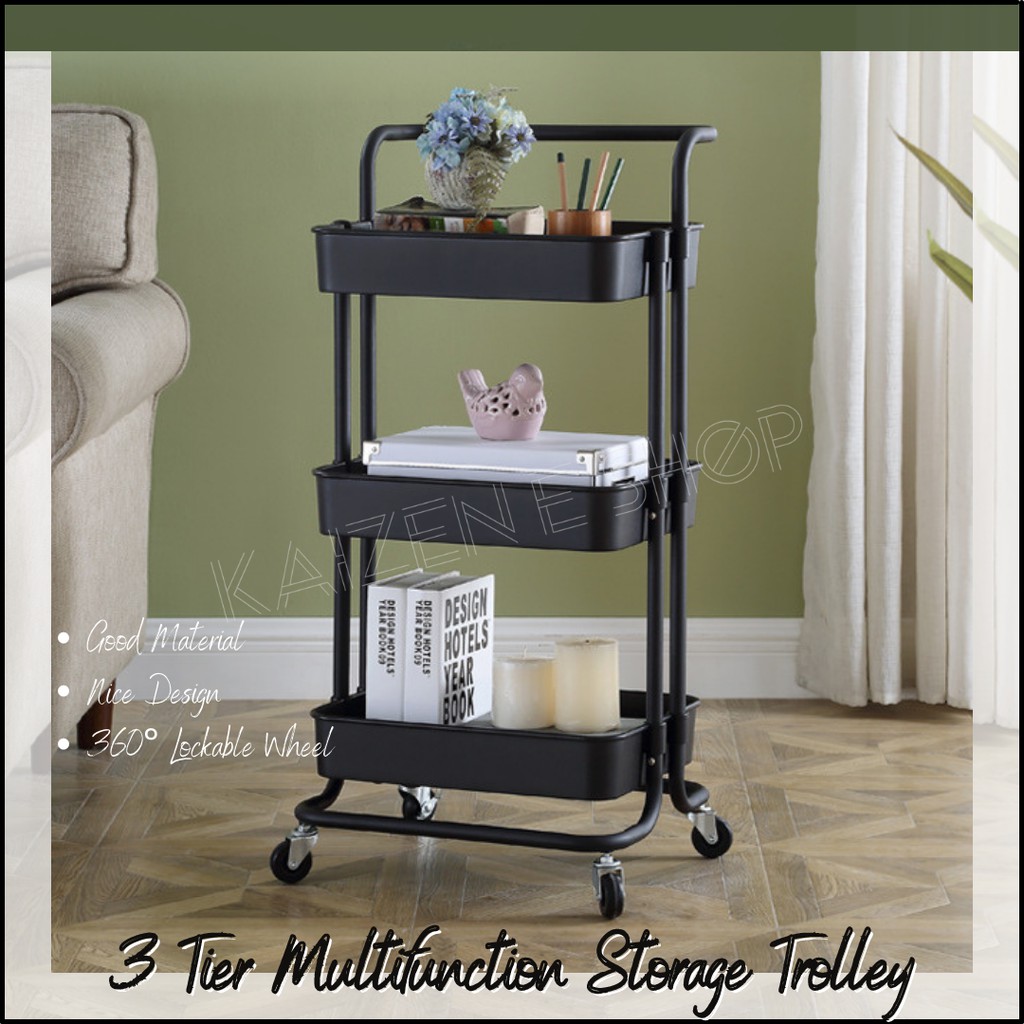 🔥NEW ARRIVAL🔥 KAIZEN 3 Tier Multifunction Storage Trolley Rack With ...