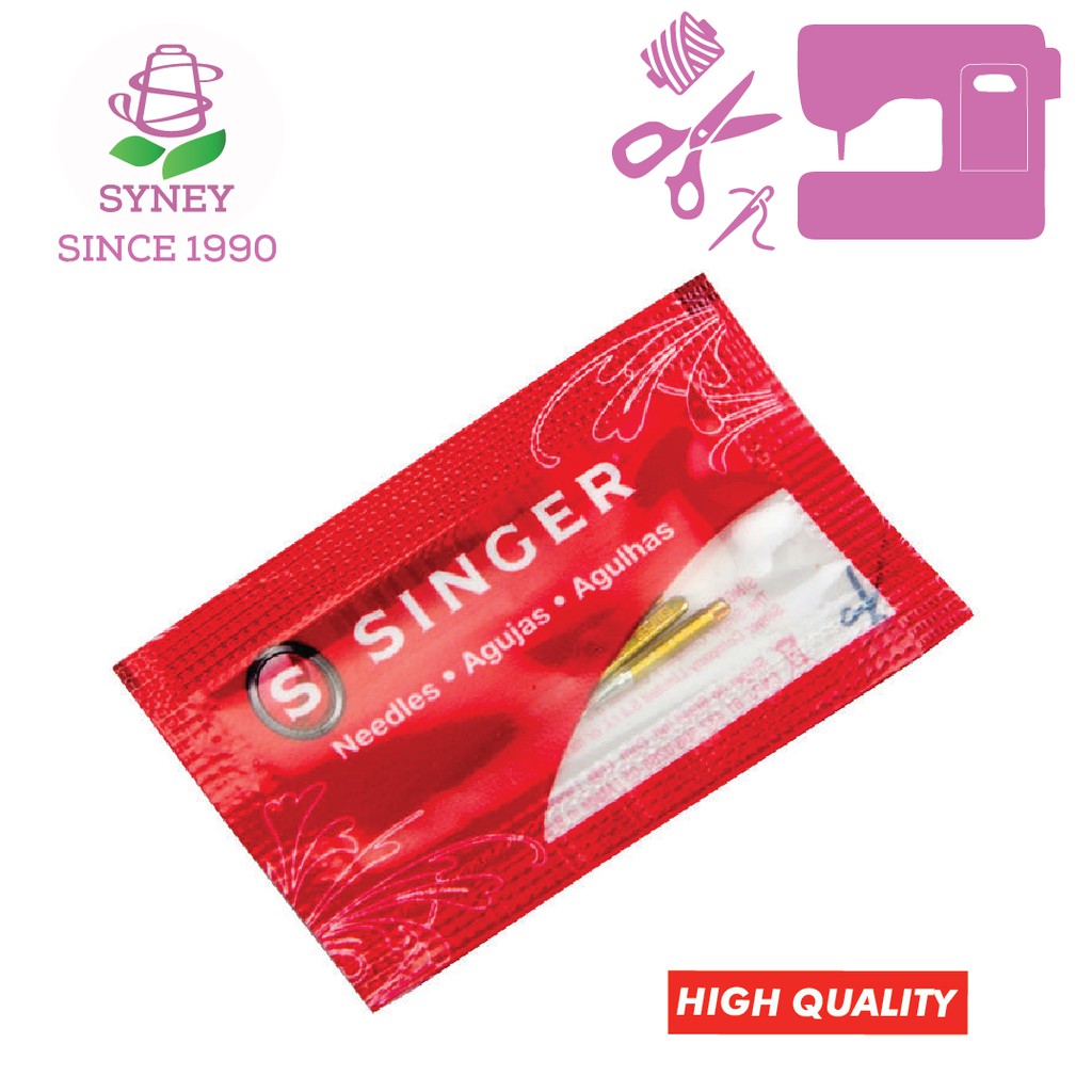 (Original) Jarum Singer Portable Kepala Emas, Singer Machine Needle 1 ...