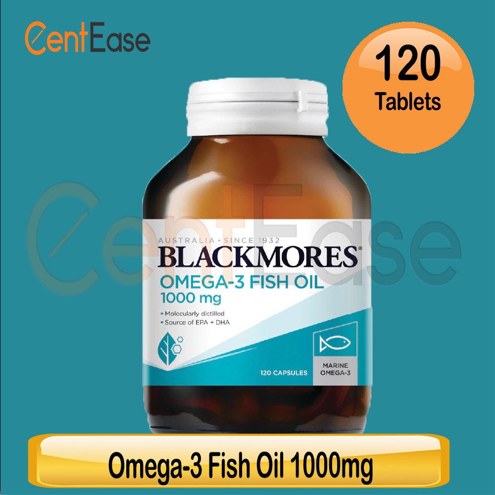 Blackmores Omega3 Fish Oil 1000mg Supplement 120s Capsules (Exp Mar