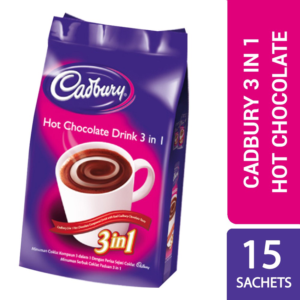 Cadbury Hot Chocolate 3 In 1 Drink - 30g X 10