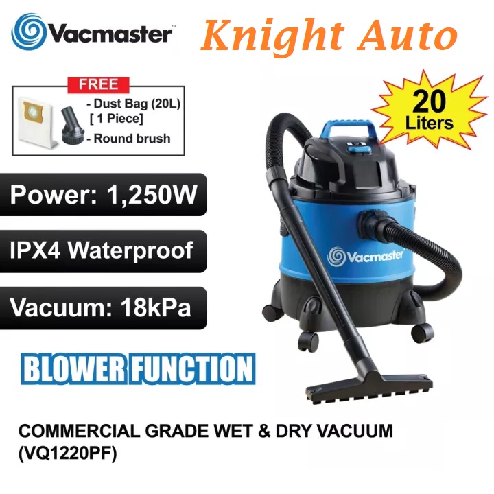 VACMASTER VQ1220PF 20L 3in1 Heavy Duty Vacuum Cleaner 1250W ( Wet / Dry
