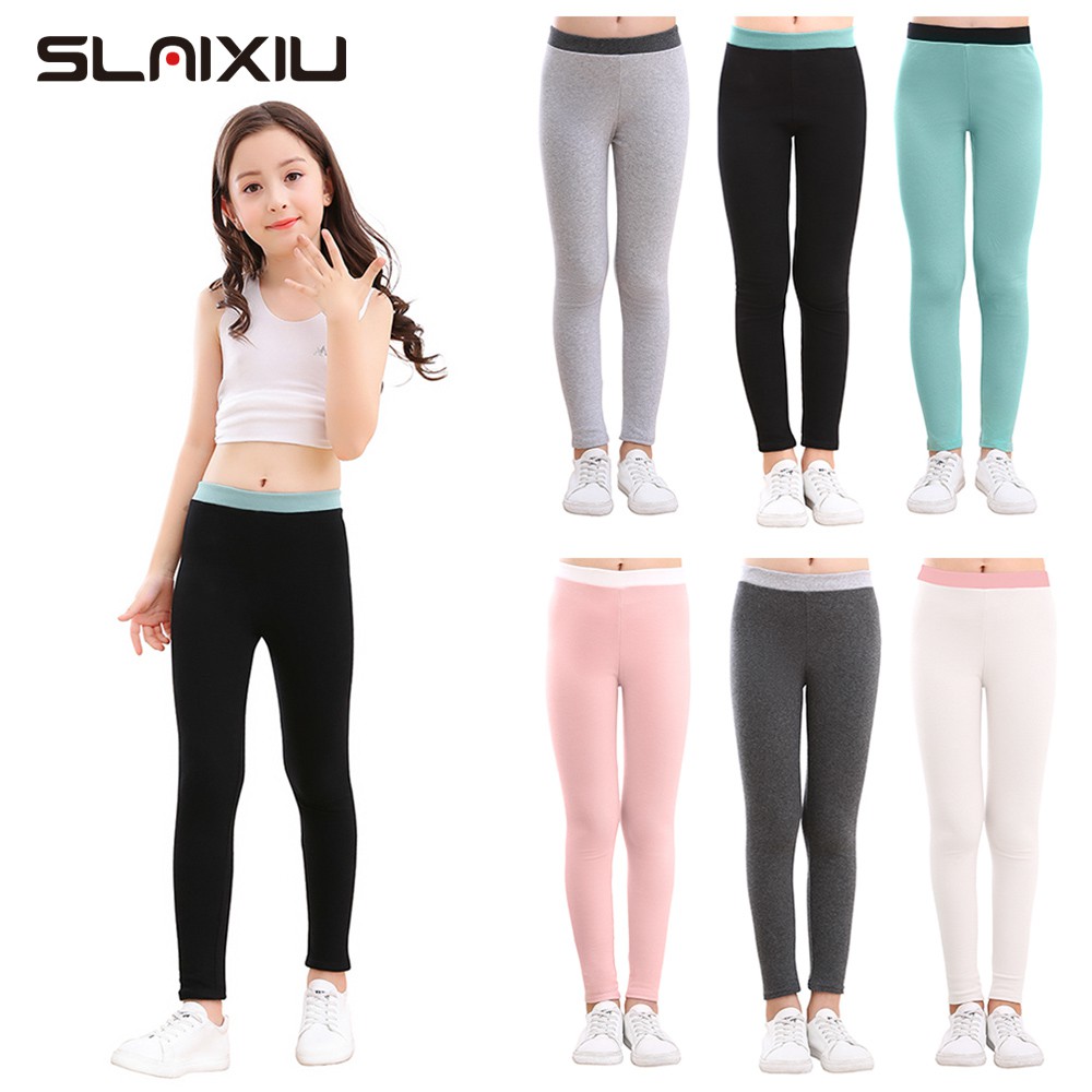 Spring Autumn Children's Girls Leggings Thin Cotton Pencil Pants