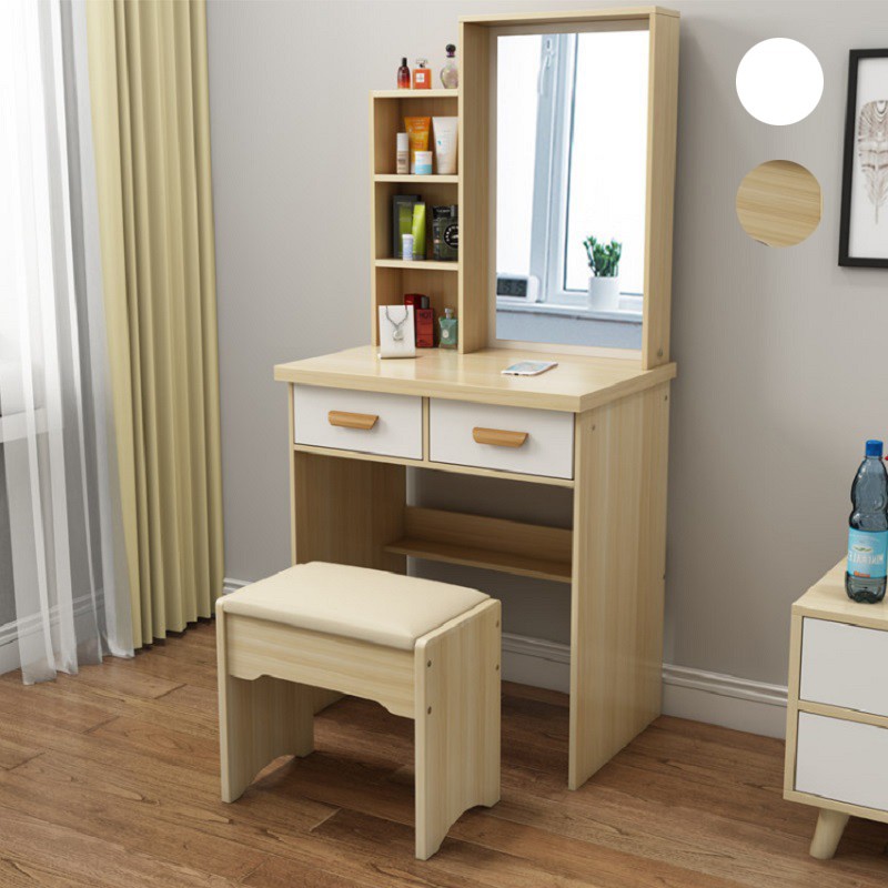 Dressing Table With Miror And Chair Makeup Table Set With Mirror And ...