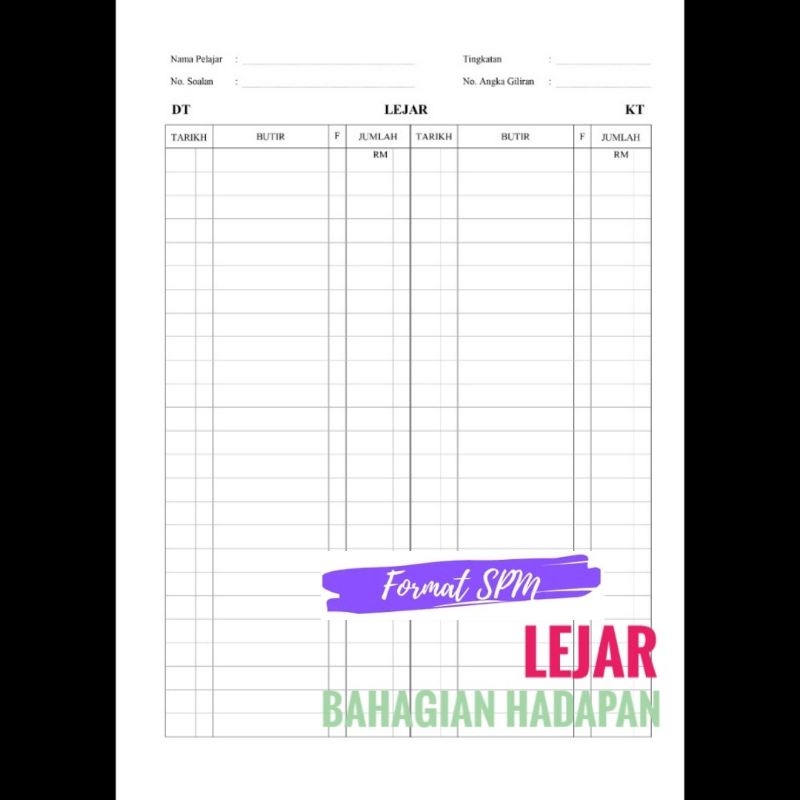 KERTAS LEJAR PRINSIP PERAKAUNAN A4 80GSM (1 HELAI) Shopee Malaysia