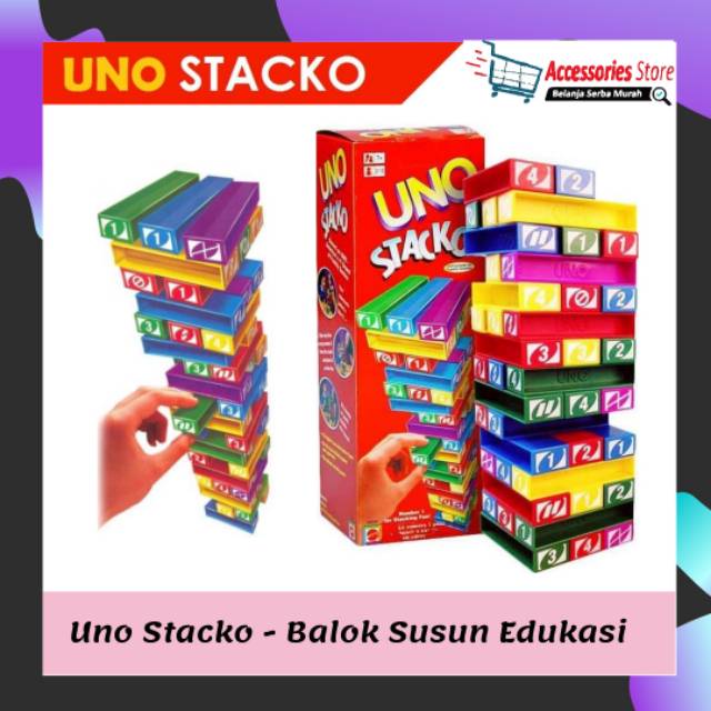 Uno Stacko Educational Stacking Blocks Shopee Malaysia