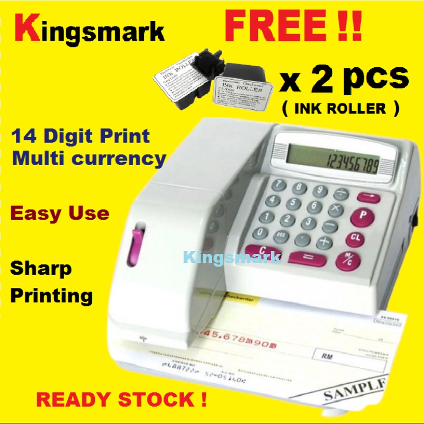 Multi currency cheque writer machine checkwriter check writer