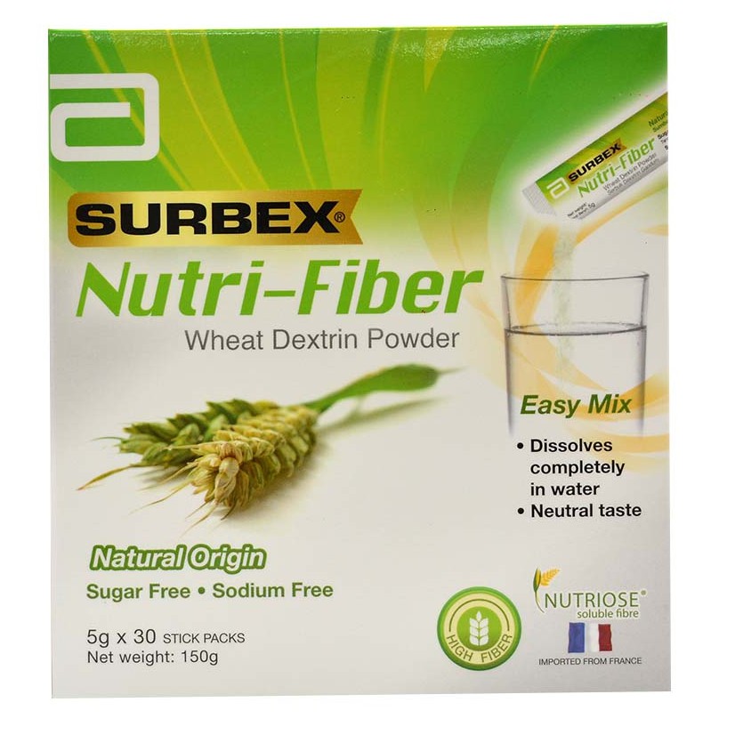 SURBEX NutriFiber Wheat Dextrin Powder 5g x 30 sachets {EXP DATE11/