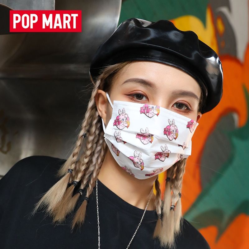 现货 Popmart泡泡玛特dimoo口罩盲盒正版周边 molly cute face mask adult skullpanda sp ...