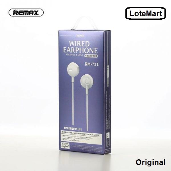 [ReadyStock] Remax RM-711 Original Wired Earphone ( For CALLS & MUSIC ...